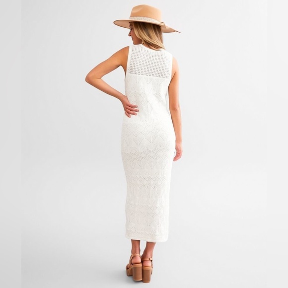 NWT Z Supply Mallorca Crochet Midi Dress White Size L - Picture 3 of 10
